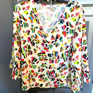 Crosby by Mollie Burch colorful blouse M